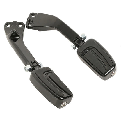 Black Rear Footpeg Mount Bracket for Harley Dyna Super Glide Low Rider (06-17)