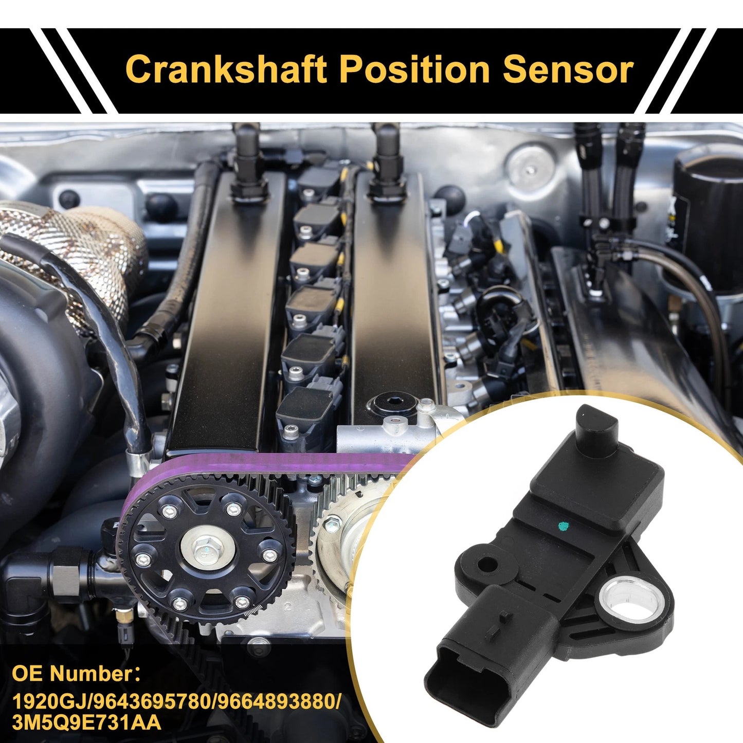 1 Pc Crankshaft Position Sensor for Peugeot 407 2.0 HDi (2004-2011)