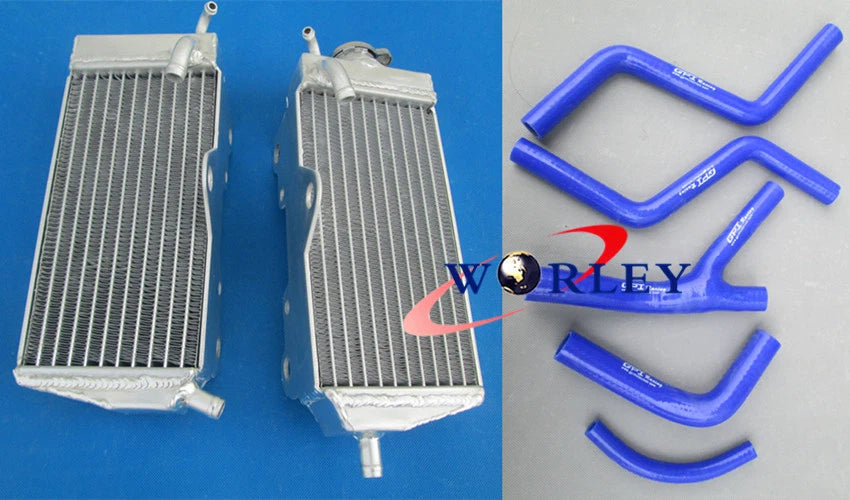 Aluminum Radiator with Red Hoses for Honda CR125R (1987–1988)