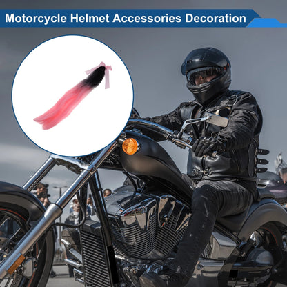 Motorcycle Helmet Accessories Black Light Pink Silk Decoration