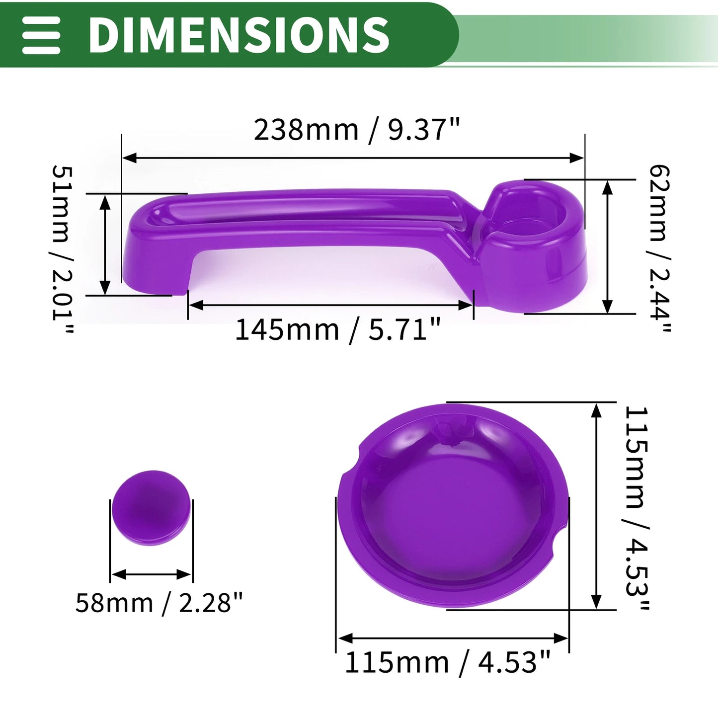Set of 4 Exterior Door Handle Covers for Jeep Wrangler JK (2007–2017) ABS Purple