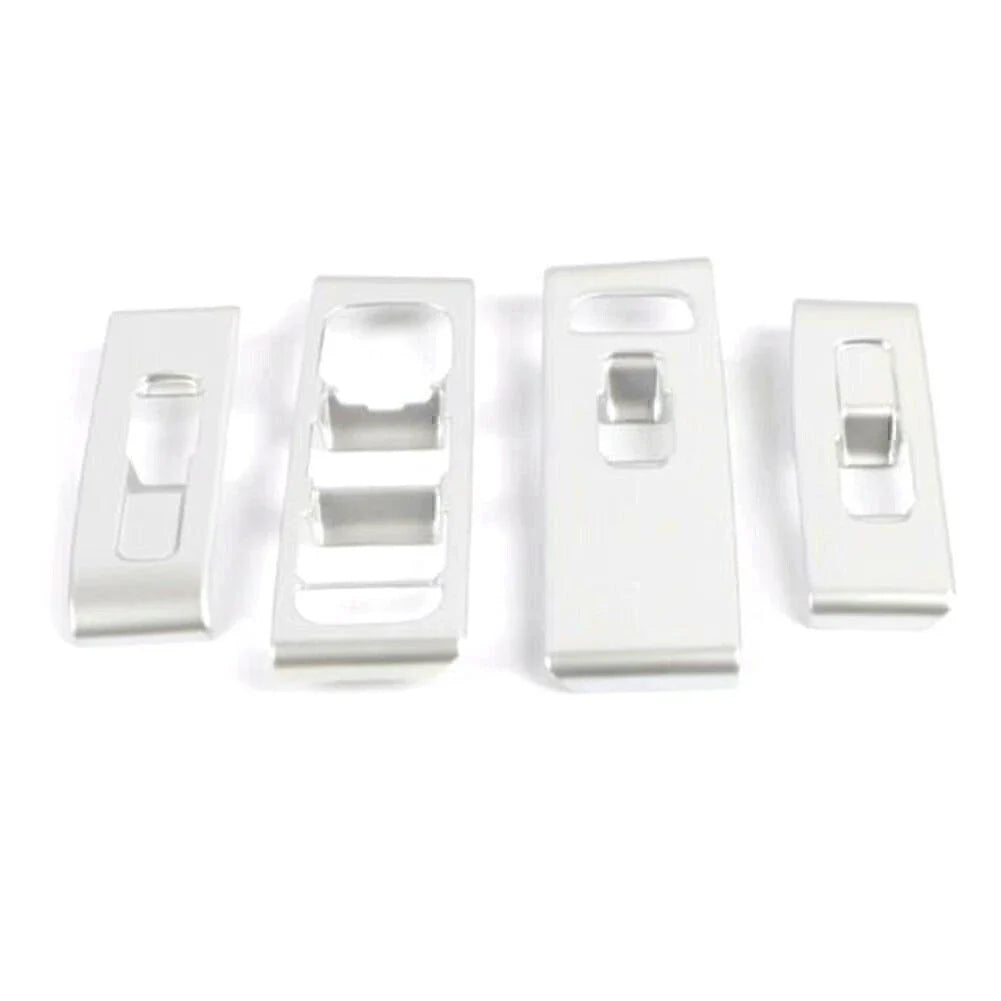 4 x Matte Silver ABS Window Switch Lock Cover Trim for Volvo XC40 (2018-2021)