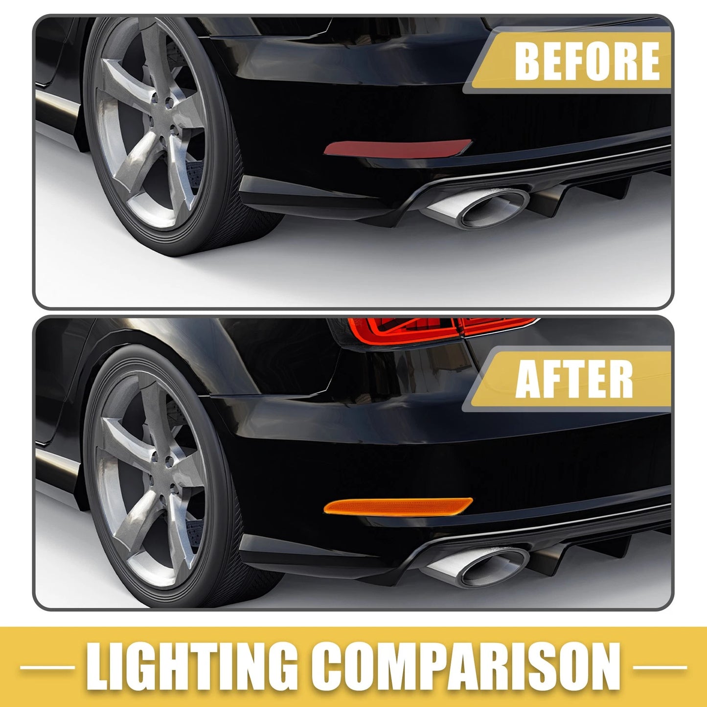 LED Bumper Side Marker Light 2218200121 for Mercedes-Benz (1 Pair)
