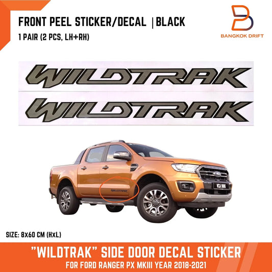 Wildtrak Front Door Sticker Decal for Ford Ranger PX3 (2018-2021)
