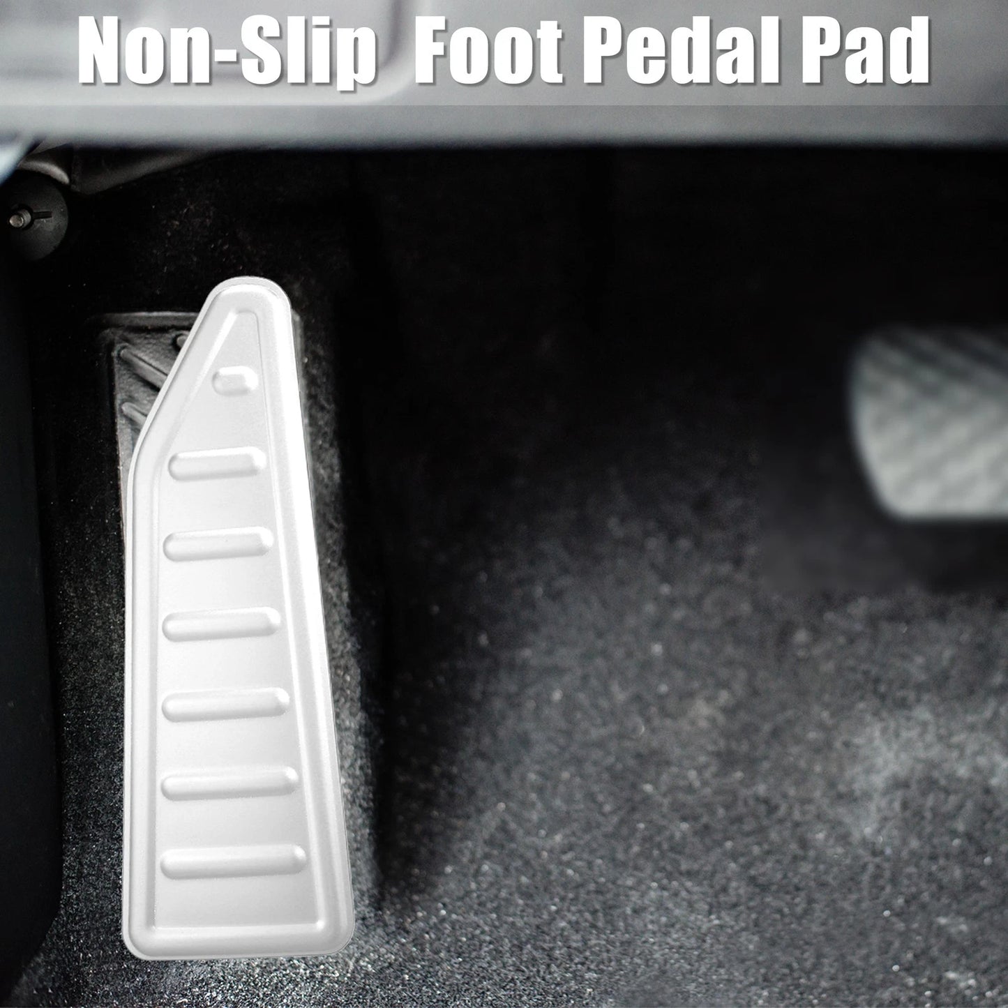 Foot Rest Pedal Pad Cover for Jeep Renegade (2015–2020) Silver Tone