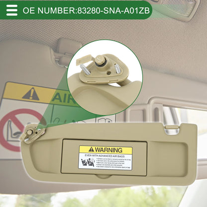 Left Driver Side Sun Visor No. 83280-SNA-A01ZB for Honda Civic (2006–2008)
