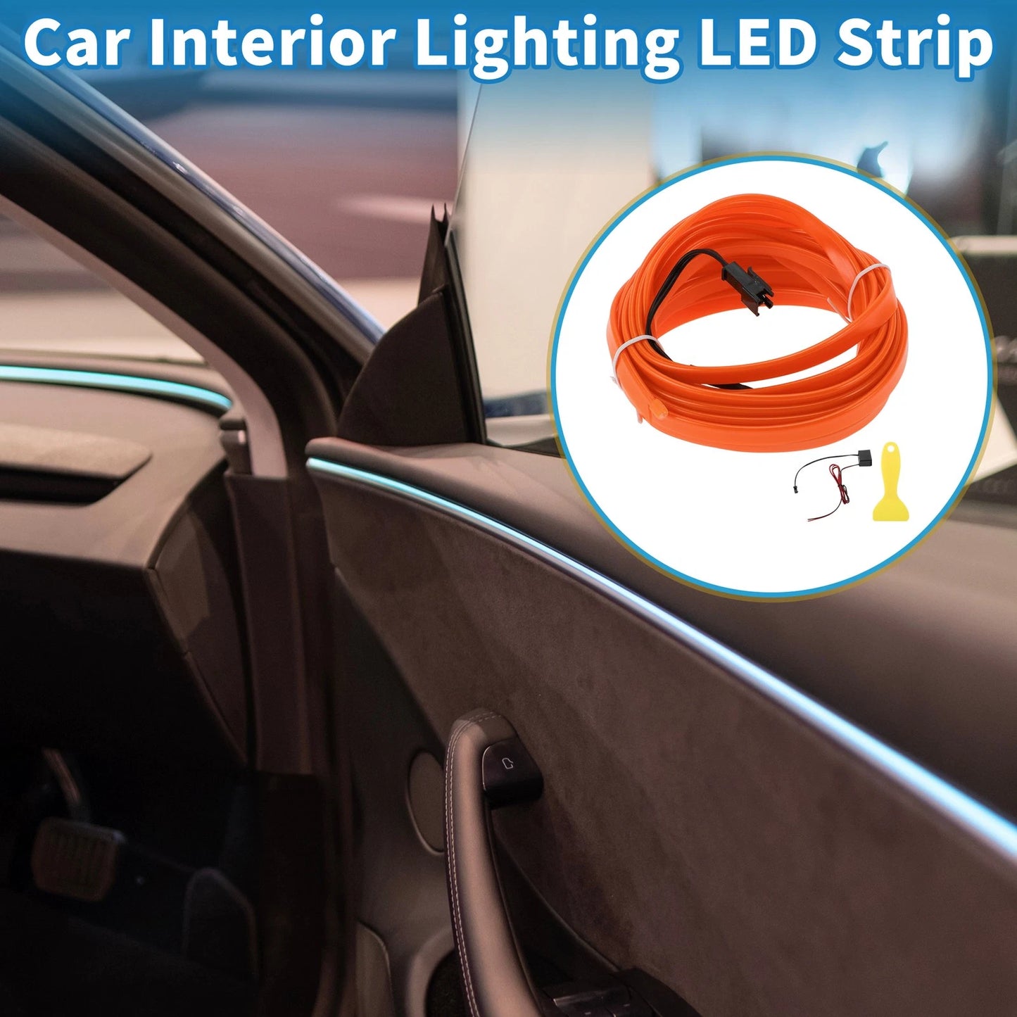 LED Strip Neon Wire Lighting for Universal Car (12V)