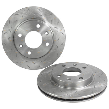 Front Slotted & Dimpled Disc Brake Rotors for Citroen Xsara (1998–2005)