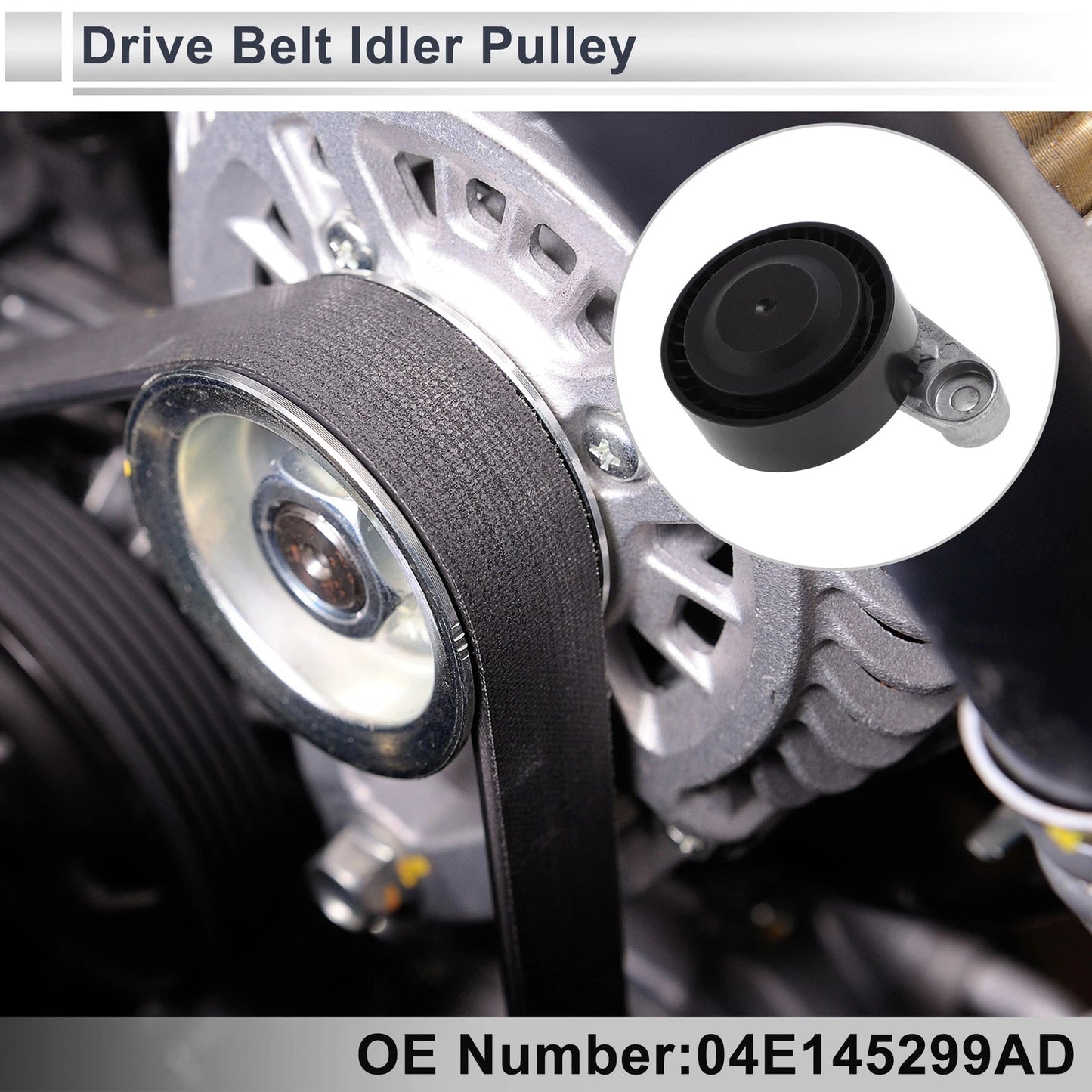 Drive Belt Idler Pulley for Skoda Citigo (2012–2020) No. 04E145299AD