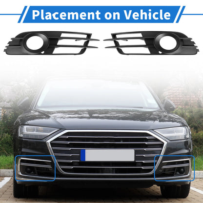 1 Pair Front Fog Light Grill for Audi A6 C7 (2012–2015) No. 4G0807681A/4G0807682G