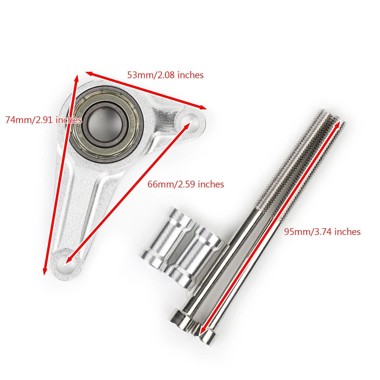 Silver shift lever stabilizer for Honda MSX125SF Grom 125 (2016–2019)