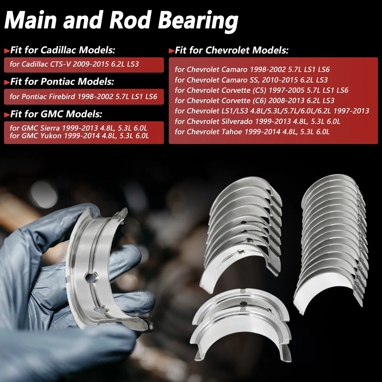 Main Bearing and Connecting Rod Bearing Kit for Chevrolet Silverado (No.MS2199P)