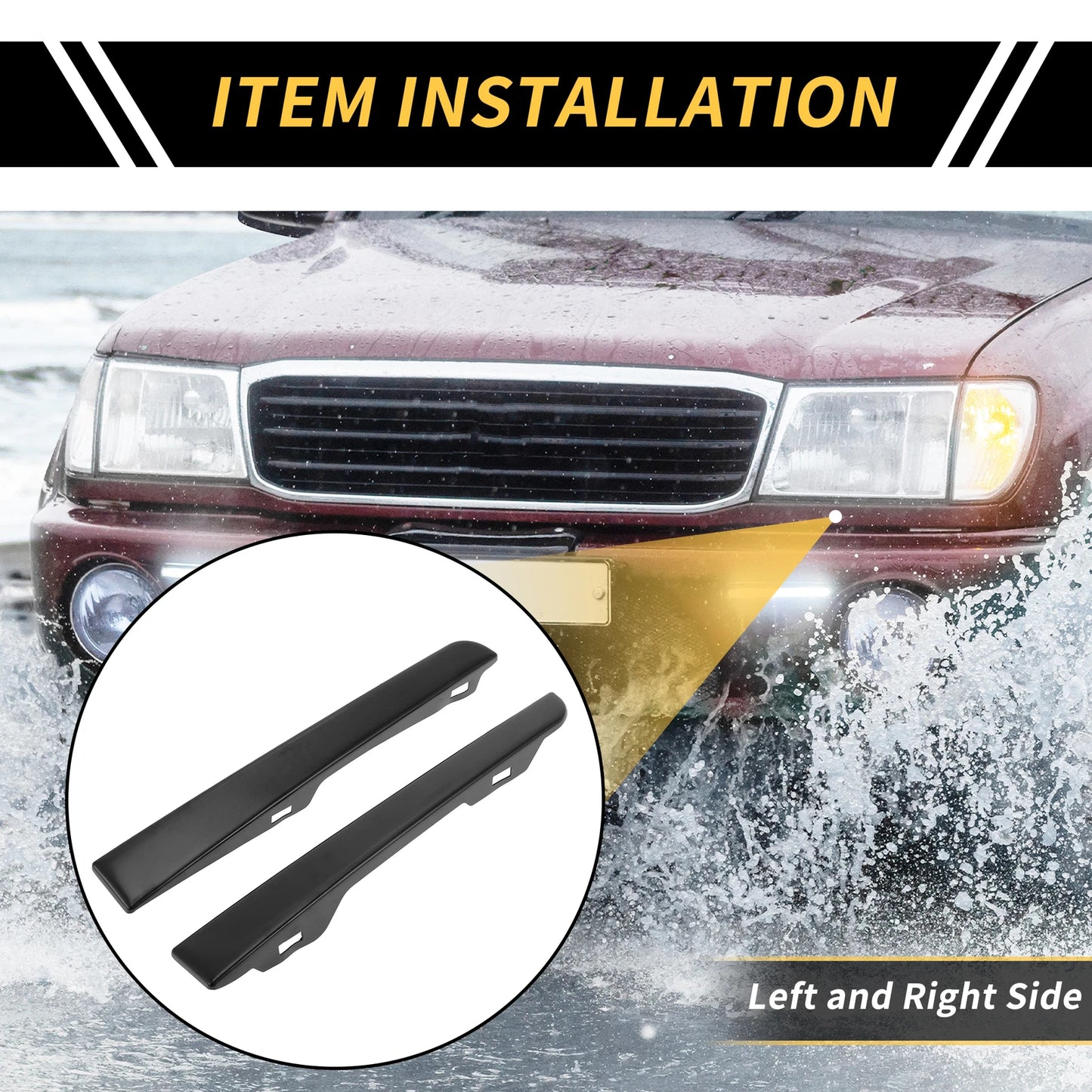 Pair Front Bumper Grille Headlight Filler for Toyota Tacoma (2005–2015) No. 5251335020