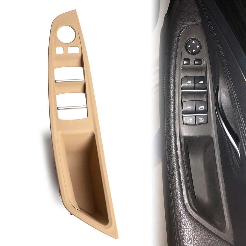 Front Window Switch Trim for BMW 5 Series F10 F11 F18 (2010–2017) Beige