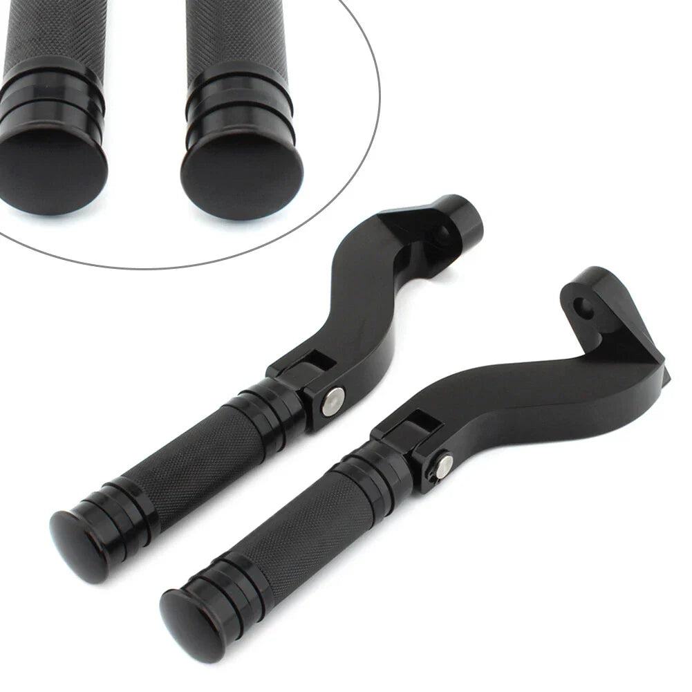 Rear Passenger Foot Pegs for Harley Touring (1993-2023) Black