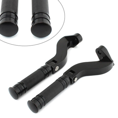 Rear Passenger Foot Pegs for Harley Touring (1993-2023) Black
