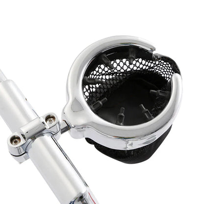 Handlebar Cup Holder for Harley Universal Metal Drink Mesh Basket
