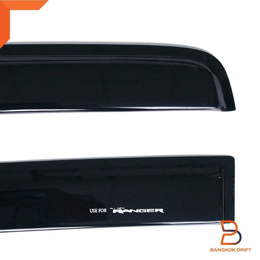 Black Weather Shield Visor Sun Rain Guard for Ford Ranger (2022-2024)