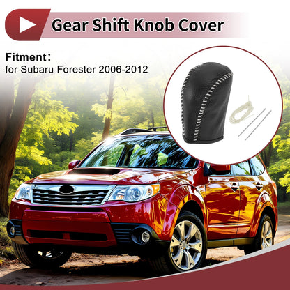 1 Pc Gear Shift Knob Cover for Subaru Forester (2006–2012) Faux Leather