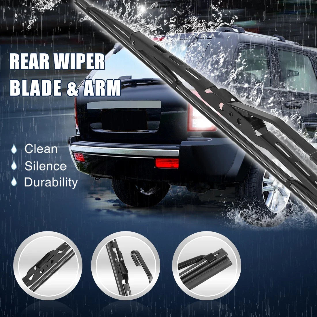 16 Inch Rear Windshield Wiper Blade Arm Set for Dodge Grand Caravan (2008-2010)