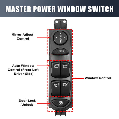 Power Window Switch for Mercedes Viano Vito (2003–2010) A6395451313