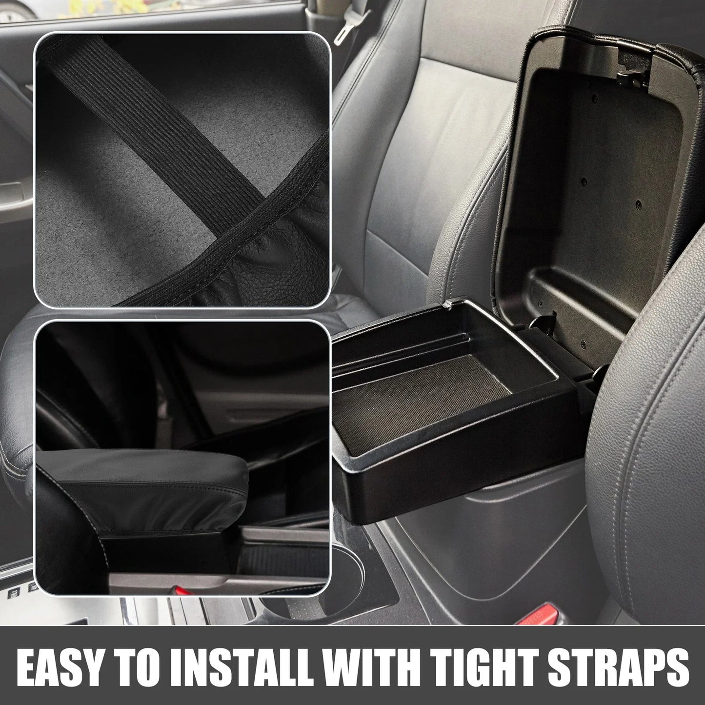 Car Center Console Armrest Cover Trim for Honda Civic (2022-2023) Black