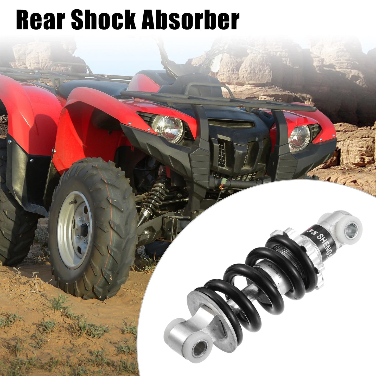 Set of 2 Rear Shock Absorbers 125mm 750LBS for ATV Go-Kart Scooter 49cc
