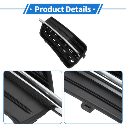Front Bumper Fog Light Cover No. 31383044 for Volvo XC90 (2016–2023) Black Silver Tone