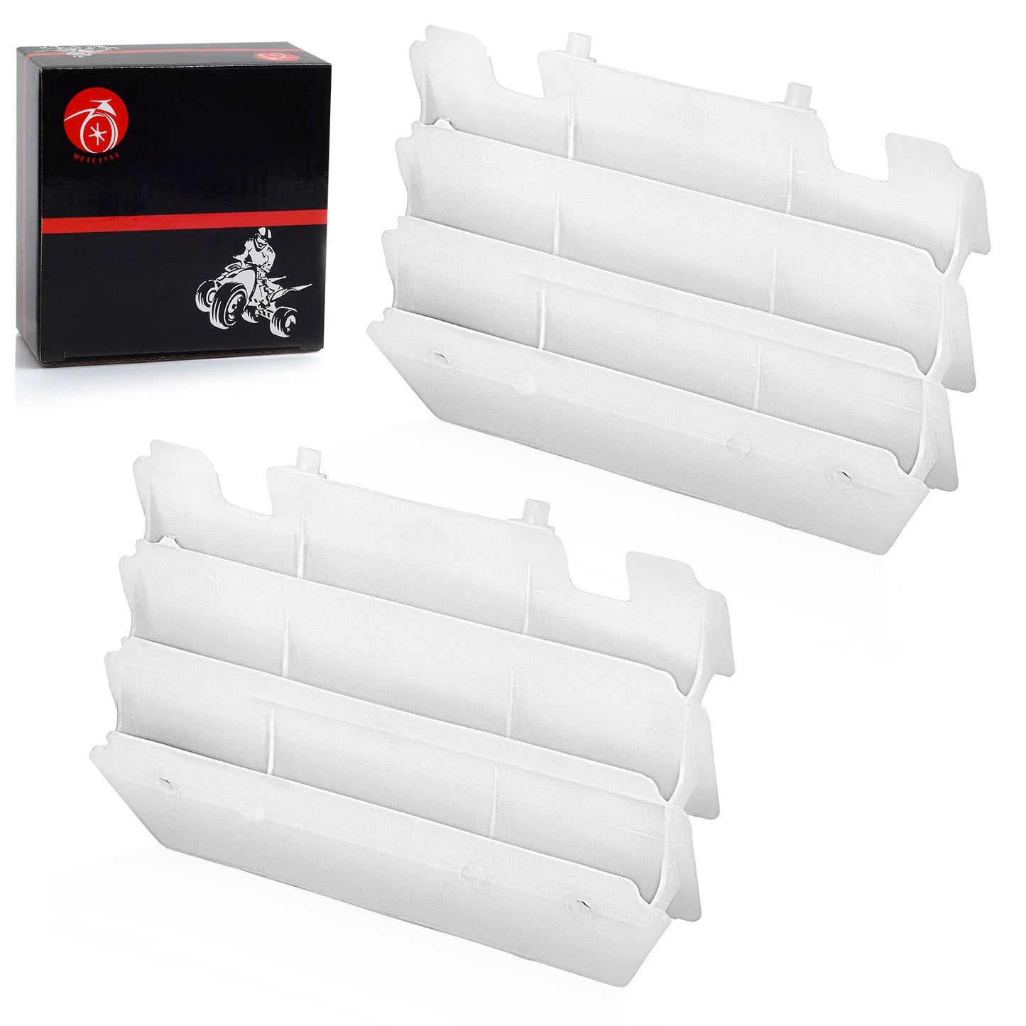 Left + Right Radiator Shrouds Guard Kit for Kawasaki KX125 KX250 (1997–2005)