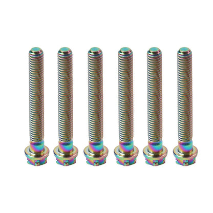 6pcs M8x60mm Titanium Torx Head Flange Screws for Motorcycle Bike
