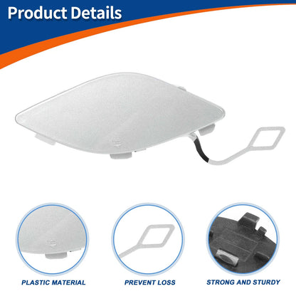 Tow Hook Cover for Mercedes-Benz A2078850123 (2012–2015) Silver Tone
