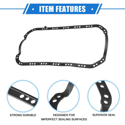 Oil Pan Gasket for Honda Civic Del Sol S SI (1996-1997) Rubber Black