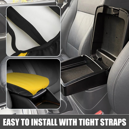 Center Console Armrest Pad Cover for Dodge Charger (2015–2022) Black Yellow