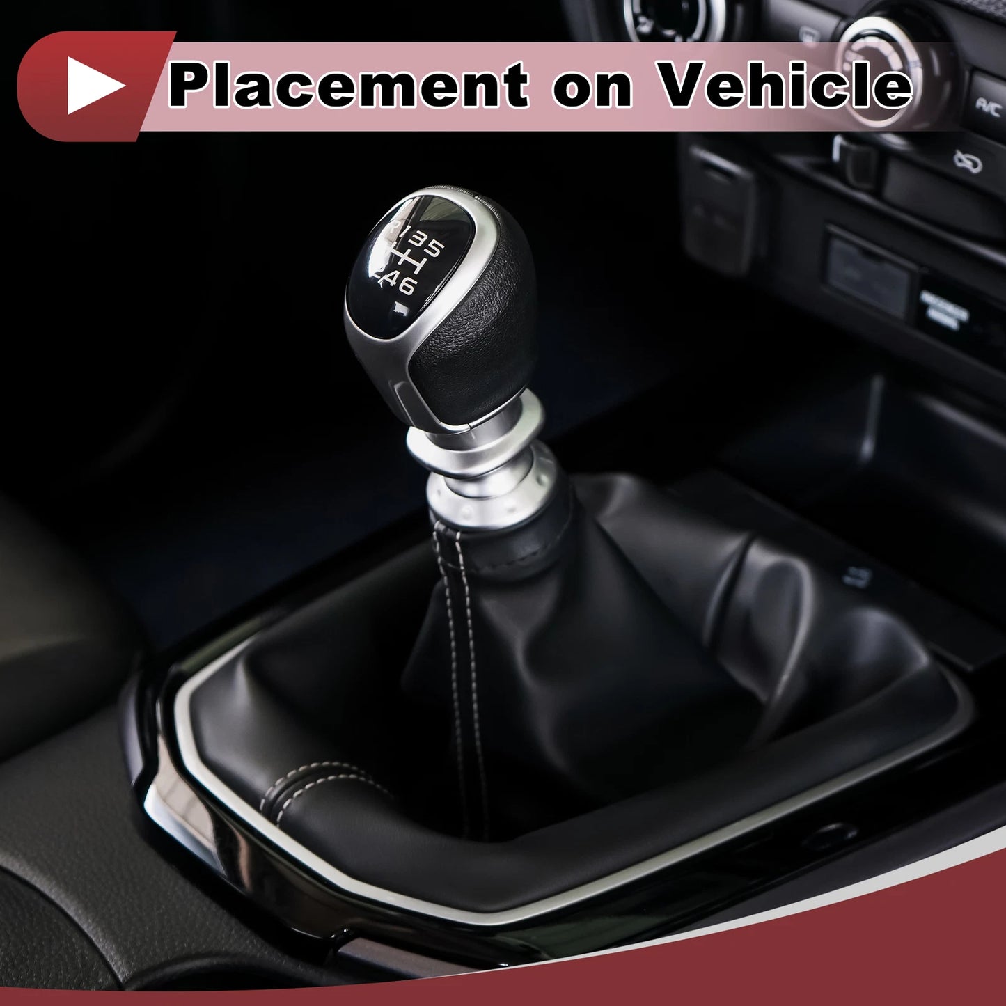 1 Pc Gear Shift Stick Gaiter for Suzuki Swift (2005–2010) Black Faux Leather