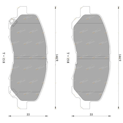 Front Disc Brake Pad Set for Jeep Patriot 4x4 (2007-2014)