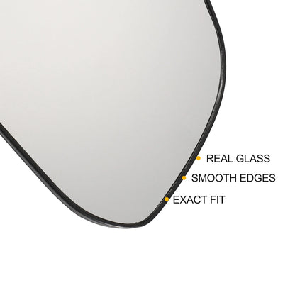 Left Side White Mirror Glass for Hyundai I10 (2013–2019)