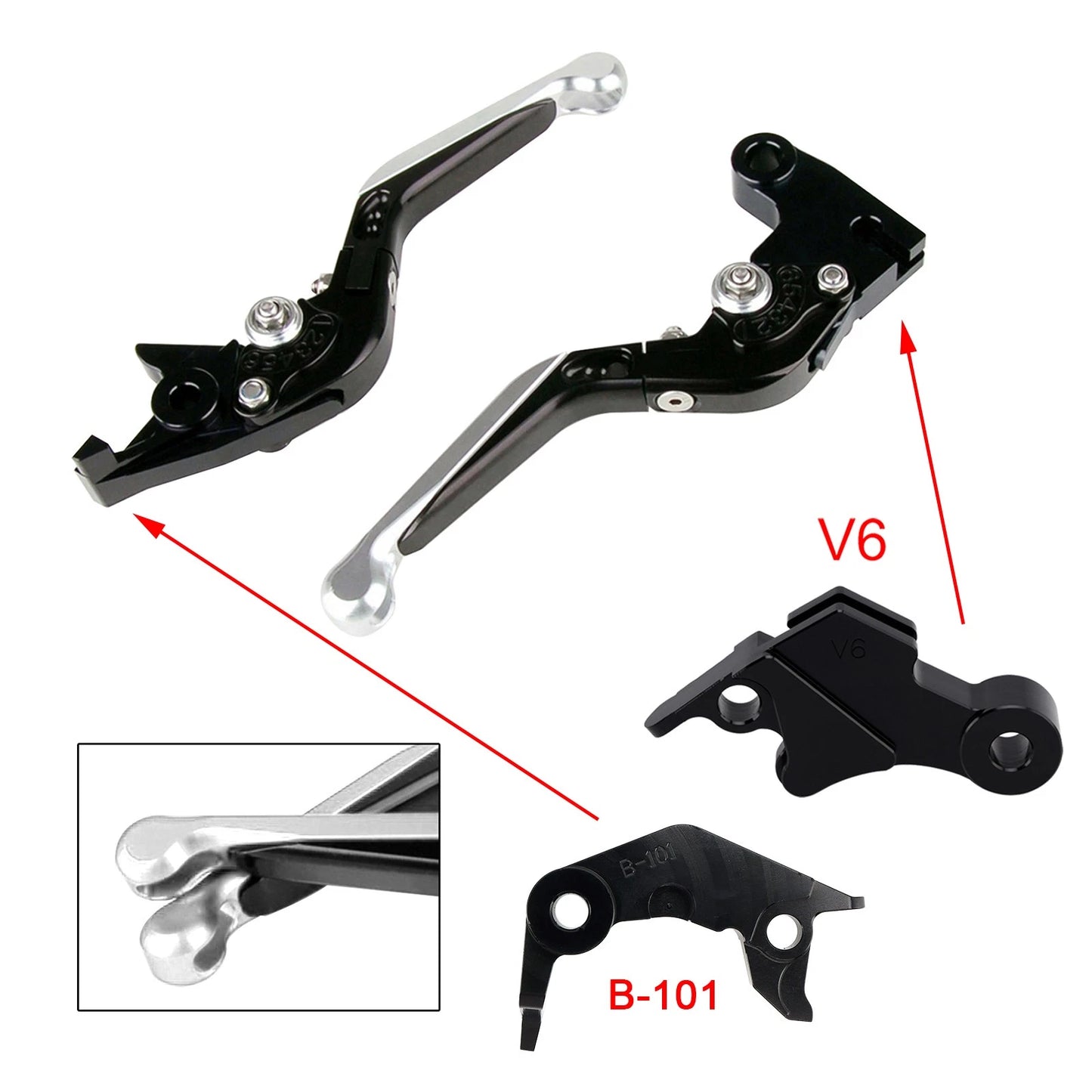 Adjustable Brake Clutch Levers for Yamaha XSR900 MT-09 (2024–2025) Silver