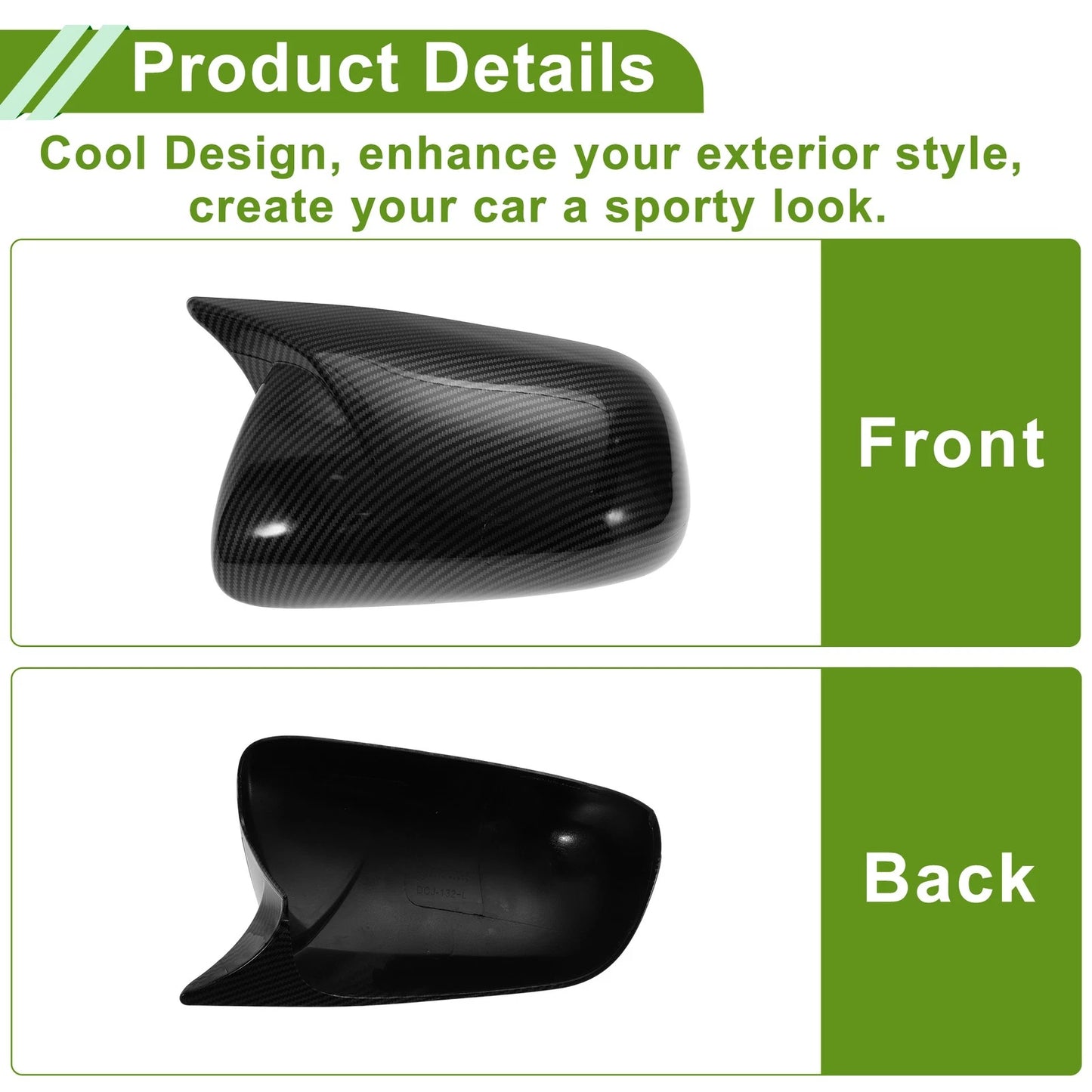 1 Pair Side Mirror Cover Caps for Toyota Corolla