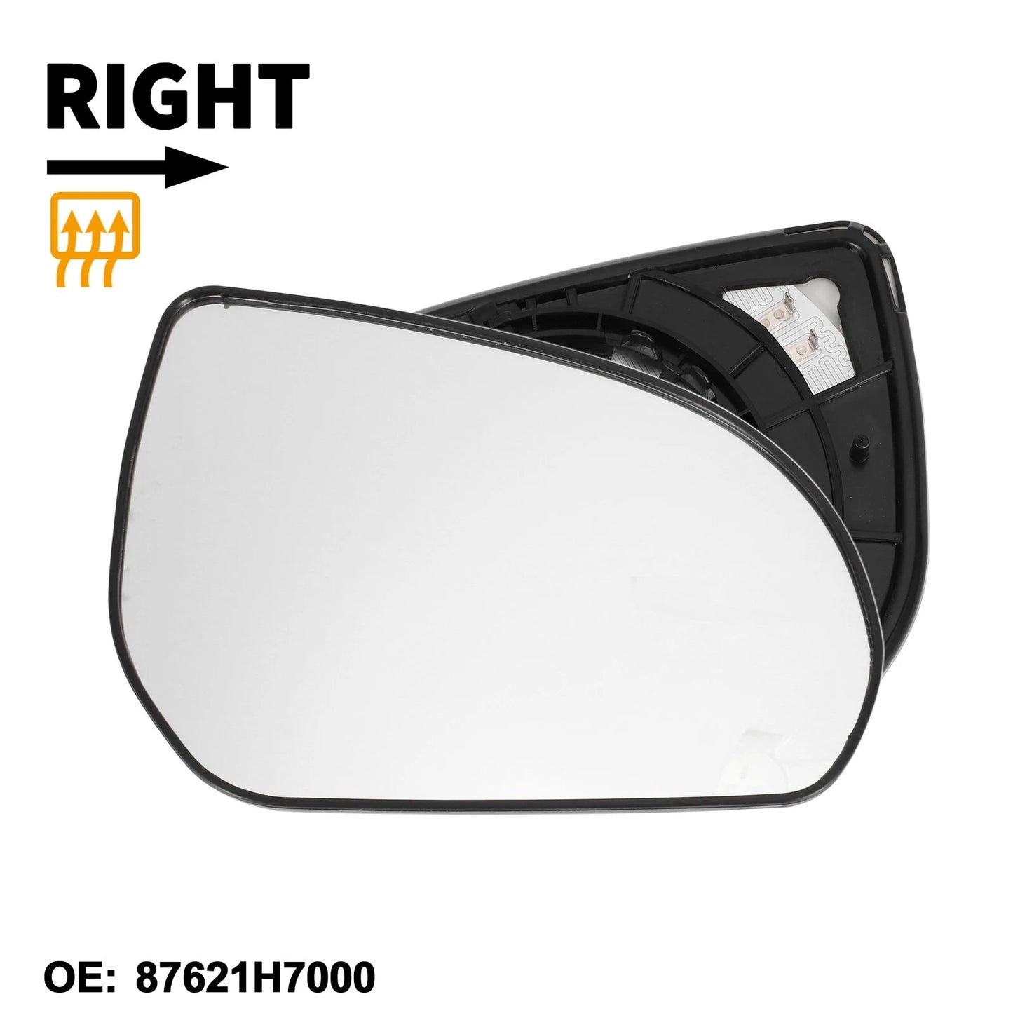 Right Heating Mirror Glass for Kia Pegas (2020–2022) No. 87621H7000
