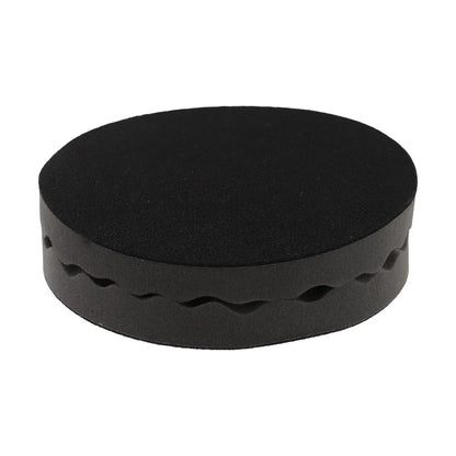 2 x Black Round Foam Compounding Polishing Pad Single Sided Flat Back
