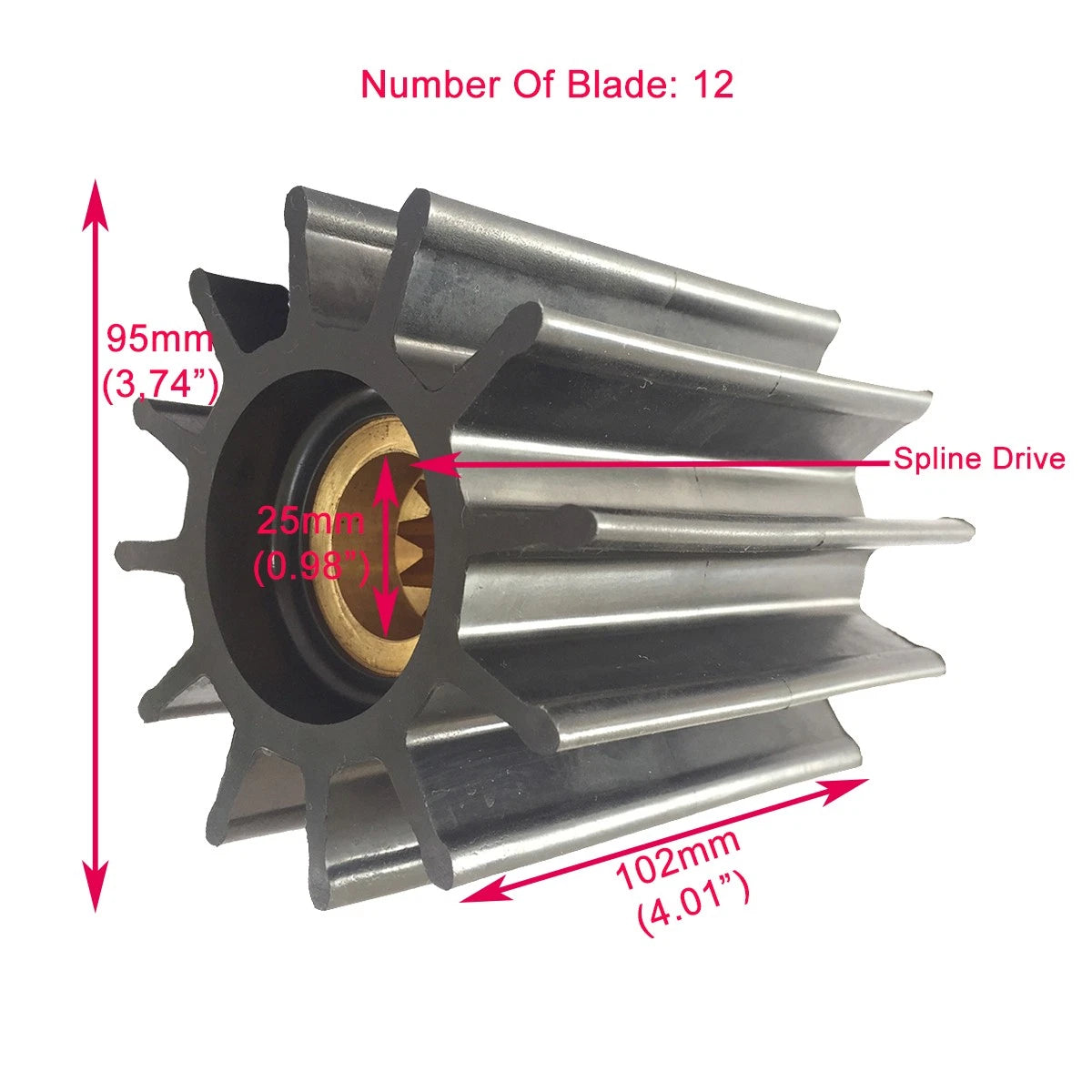 2X Water Pump Impeller for Caterpillar 29000K