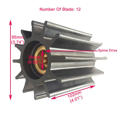 2X Water Pump Impeller for Caterpillar 29000K