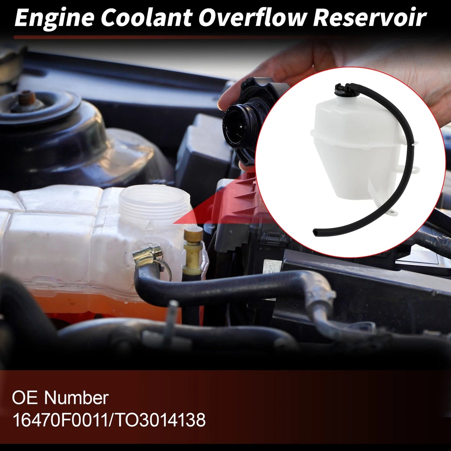 Coolant Expansion Reservoir Tank for Toyota Camry (2018–2025) 2.5L L4 16470F0011