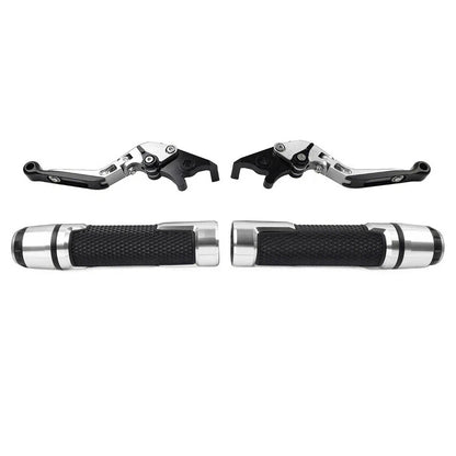 Silver Extendable Brake Clutch Levers Grip Set for Speed Twin (2019-2023)