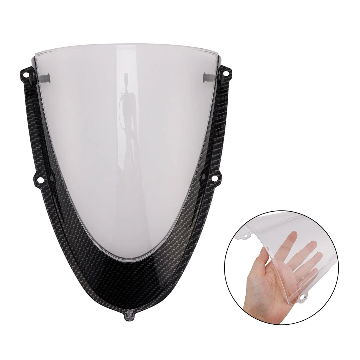 Windshield for Aprilia RS 660 (2020–2024) Simulated Carbon Transparent