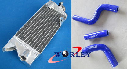 Aluminum Radiator and Hose for Kawasaki KX80 KX85 KX100 (1998–2013)
