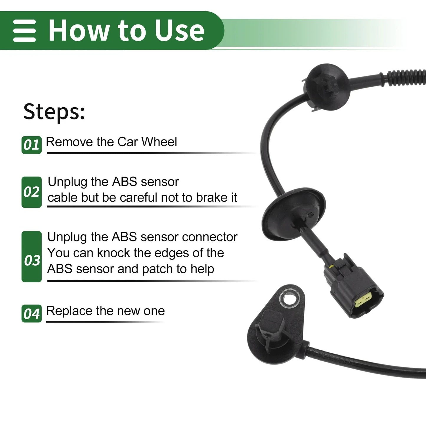 ABS Wheel Speed Sensor for Chevrolet Sail Front Right (2010-2015)