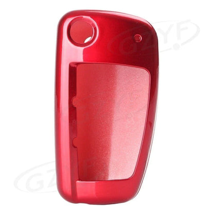 Key Shell Cover Flip Remote Fob Gloss Red for Audi A3 A4 Q7 R8