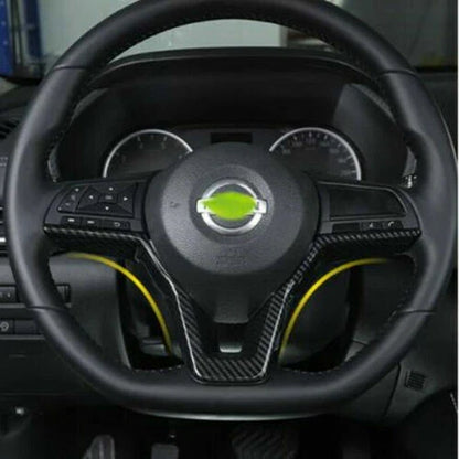 Carbon Fiber Steering Wheel Decor Cover Trim for Nissan Sentra (2020–2021)