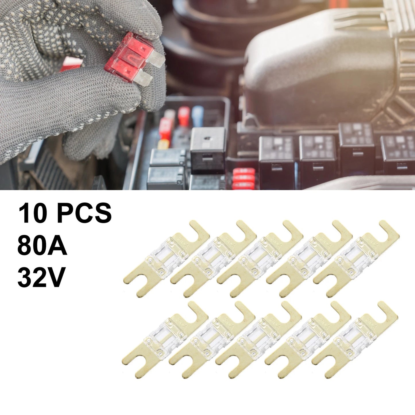 10pcs 80A AFS Mini ANL Fuse for Car Truck Motorcycle Boat Audio